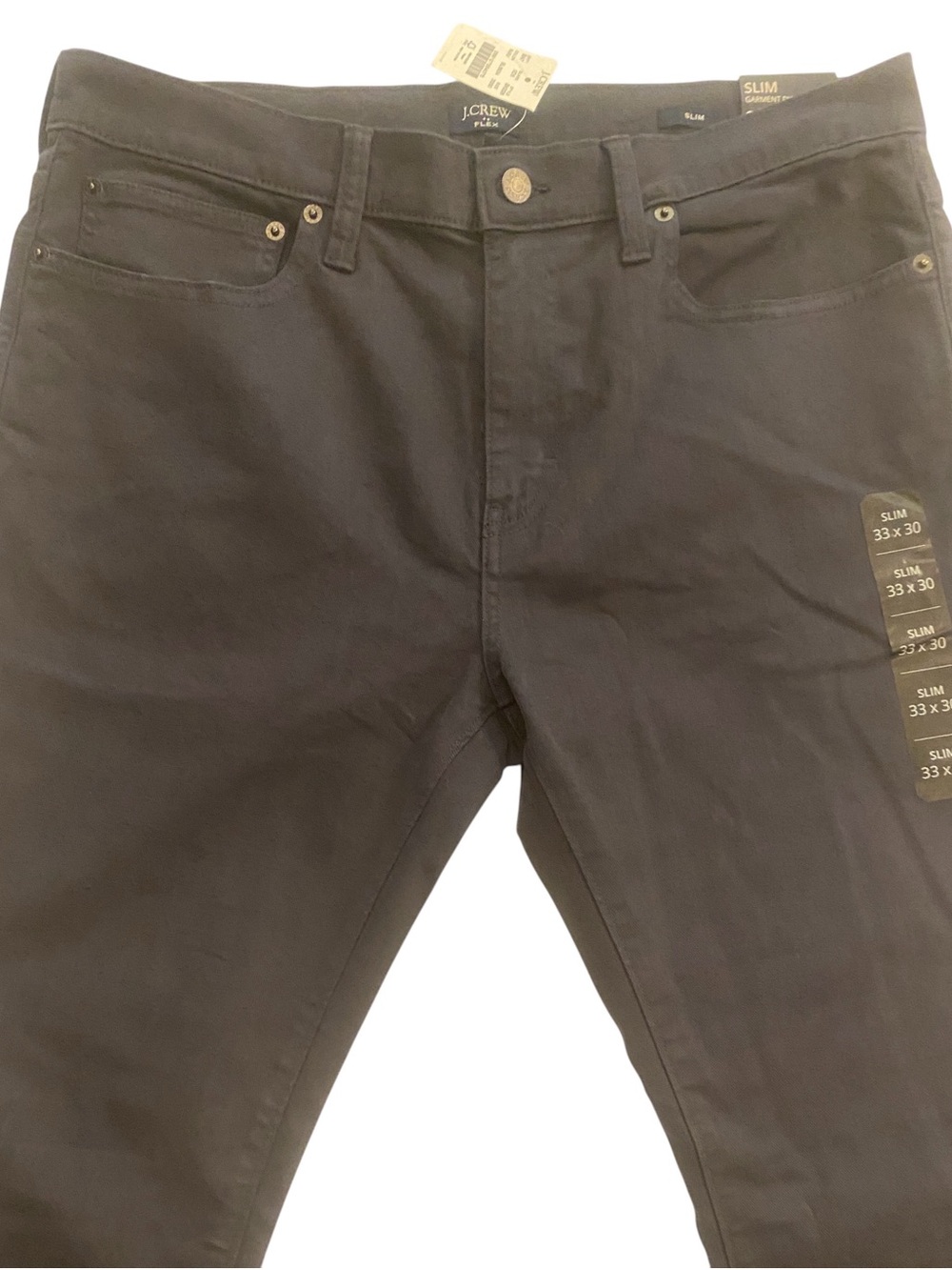 J. Crew Men’s Navy Blue Slim Straight Leg Flex Five Pocket Jeans New 33x30